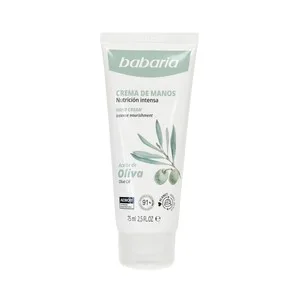 Babaria Crema de Manos Hidratante y Nutritiva, con Aceite de Oliva 75 Ml.