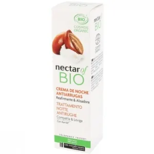 Crema de Noche Antiarrugas Reafirmante & Alisadora con Manteca de Karetiné para Pieles Secas Ecológica Nectar Of Bio 30 Ml.