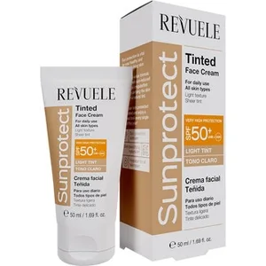 Crema Facial con Color Tono Claro SPF 50+ Sunprotect Uso Diario para Todo Tipo de Piel Revuele
