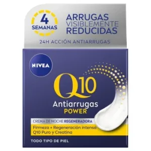 Crema Facial de Noche con Q10 Natural & Creatina Q10 Power Antiarrugas + Firmeza Nivea 50 Ml.