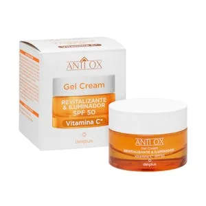 Crema Facial Gel Revitalizante & Iluminador Anti Ox con FPS 50 y Vitamina C 0.05 L