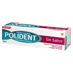 Polident Crema Fijadora para Dentaduras Postizas, con Efecto Sellado y sin Sabor Polident 40 G. 60 G