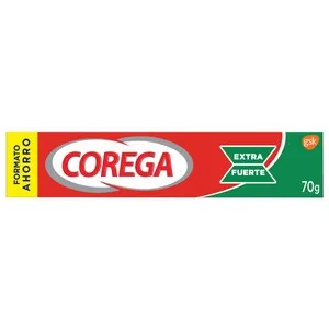 Corega Crema Fijadora para Prótesis Dentales con Fijación Extra Fuerte Corega 70 G.