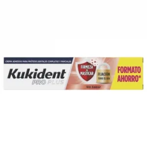 Crema Fijadora para Prótesis Dentales sin Sabor Kukident Pro Plus 57 G.