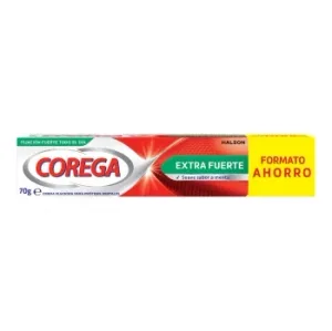 Crema Fijadora para Prótesis Extrafuerte Sabor Menta Corega 70 G.
