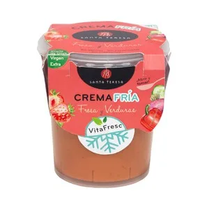 Santa Teresa Crema Fría de Fresa y Verduras, Lista para Tomar 400 G.