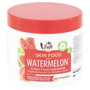 Crema Hidratante Corporal con Extracto de Sandia Soft Carrefour 400 Ml.