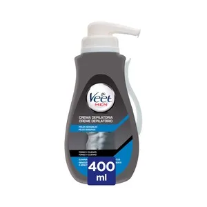 Veet Crema Masculina Depilatoria para Torso y Cuerpo, Especial Pieles Sensibles Veet Men 400 Ml.