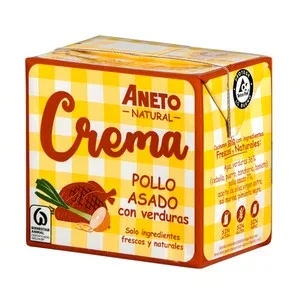 Aneto Crema Natural Pollo Asado con Verduras 500 G. 500 ML