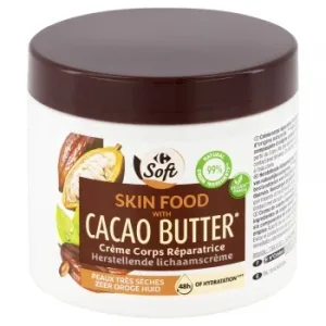Crema Reparadora Corporal con Manteca de Cacao Soft Carrefour 400 Ml.
