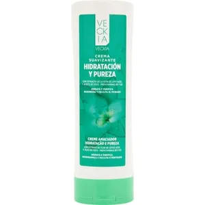 Crema Suavizante Hidratación y Pureza con Flor de Loto Azul y Aceite de Coco para Cabello Normal Veckia