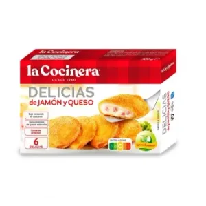 Crêpes Empanados Rellenos de Bechamel con Jamón y Queso la Cocinera 300 G.