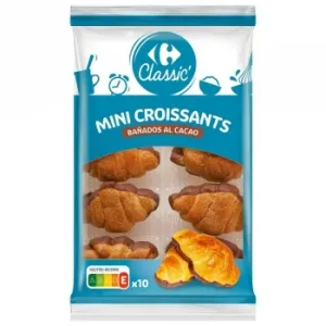Croissant Mini Bañados al Cacao Classic' Carrefour 150 G.