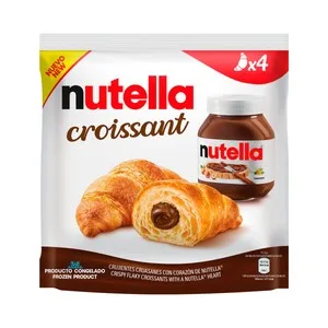 Nutella Croissants Congelados Crujientes, Rellenos de Nutella 4 Uds. 340 G