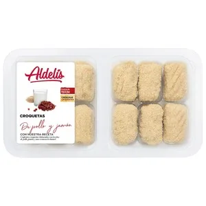 Croquetas con Trocitos de Pollo, Jamón y Cremosa Bechamel Aldelís 12 Uds. 380 G