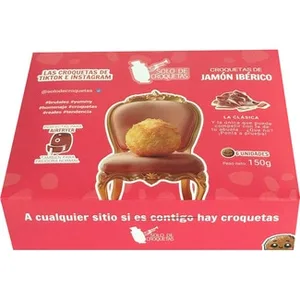Croquetas de Jamón Ibérico sin Gluten 6 Unidades  Solo Croquetas 150 G