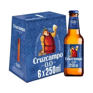 Cruzcampo Cerveza sin Alcohol (0,0% Vol.) Pack de 6 Uds. de 25 Cl. 1500 ML