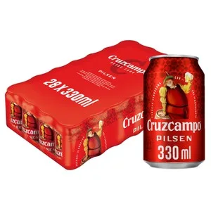 Cruzcampo Cervezas Rubias Tipo Larger Estilo Pilsen Pack 28 Uds. X 33 Cl 9240 ML