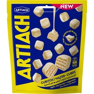 Cubitos de Galleta de Barquillos Recubiertos con Chocolate Blanco Artiach