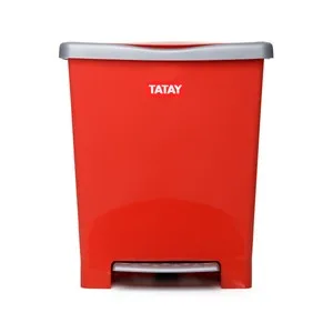 Tatay Cubo de Basura con Pedal de Color Rojo Capacidad 20 L.