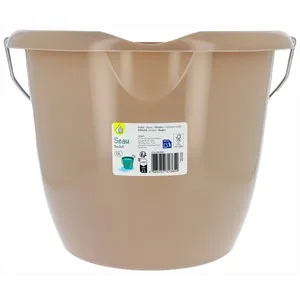 Producto Económico Alcampo Cubo Redondo de Plástico con Asa Metálica y Capacidad de 10 L.