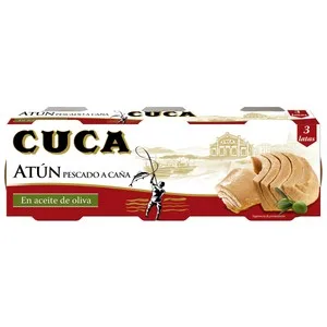 Cuca Atún en Aceite de Oliva Pescado a Caña Pack 3 Uds. X 50 G. 150 G