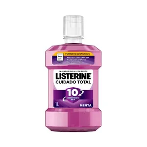 Listerine Cuidado Total Enjuague Bucal de Uso Diario con Sabor a Menta 1 L. 1000 ML