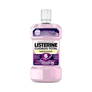 Listerine Cuidado Total Enjuague Bucal de Uso Diario y Sabor Menta Suave 500 Ml.