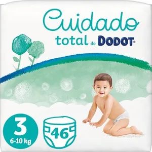 Cuidado Total Pañales Unisex de 6 a 10 Kg Talla 3  Dodot 46 Unidades