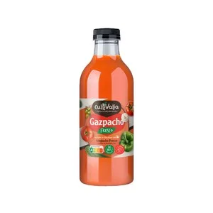 Cultivalia Gazpacho Fresco con Aove, sin Gluten ni Aditivos 1 L. 1000 ML