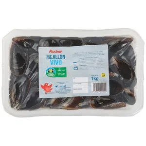 Alcampo Cultivamos LO Bueno Mejillones 25/37  Bandeja de 1 Kg.