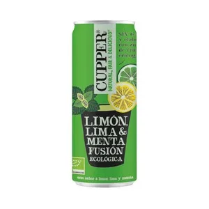 Cupper Fusión Bebida Ecológica con Sabor a Limón, Lima y Menta Lata 25 Cl. 250 ML