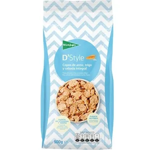 D'style Cereales de Desayuno en Copos Tostados de Arroz y Trigo Integral  el Corte Ingles 500 G