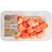 Dados de Salmón Eroski Natur Ggn, Bandeja 250 G