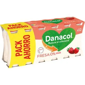 Danacol Sabor Fresa 0% Azúcares Añadidos 12 X 100 Gr