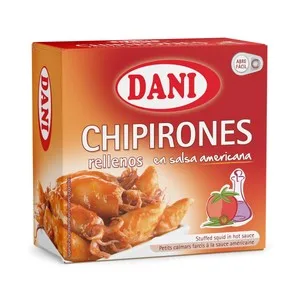 Dani Chipirones en Salsa Americana Lata de 96 G.