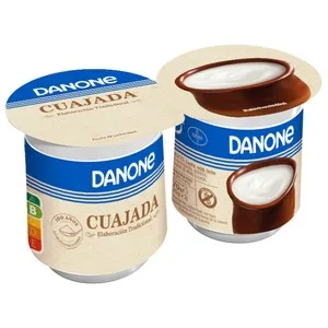 Danone Cuajada Azucarada de Leche Fresca, Elaborada de Forma Tradicional 2 X 135 G. 270 G