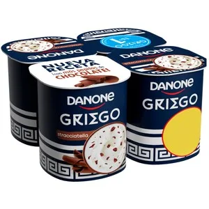 Danone Yogur Griego de Stracciatella, con un 30% Menos de Grasa 4 X 110 G. 440 G