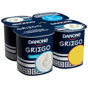 Danone Yogur Griego Natural con un 30% Menos de Grasa 4 X 110 G. 440 G