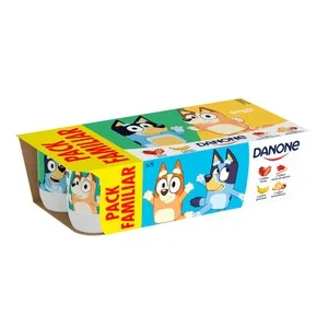 Danone Yogures con Sabores Variados (fresa (2), Macedonia (2), Plátano (2) y Tarta de Queso (2))  8 X 120 G. 960 G
