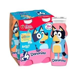 Danonino Petit Líquido para Beber, con Sabor a Fresa Danonino de Danone 4 X 100 G. 400 G