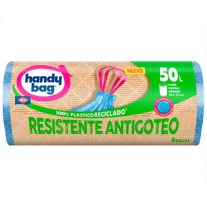 Handy BAG Bolsa de Basura Antigoteo 50 L. 8 UD