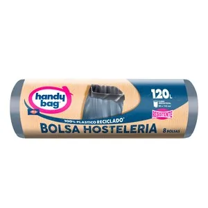 Handy BAG Bolsa de Basura Hostelería 100% Plástico Reciclado 8b 129l 8 UD