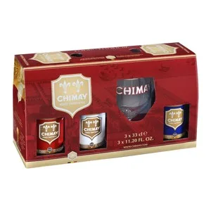 Chimay Estuche de Cervezas 3 Uds. X 33 Cl. + Copa Regalo 990 ML