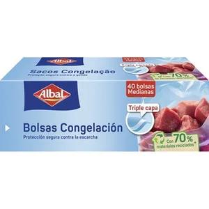 Bolsa de Congelación Mediana Triple Capa  Albal 40 Unidades
