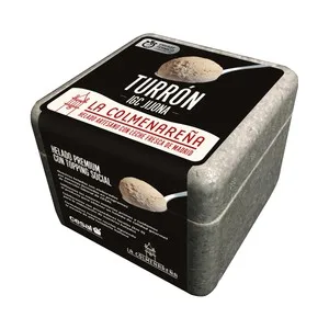 LA Colmenareña Tarrina de Helado Artesano de Turrón, con IGC Jijona 500 Ml.