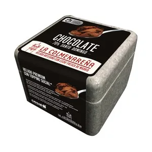 LA Colmenareña Tarrina de Helado Cremoso de Chocolate (70%) de Santo Domingo 500 Ml.