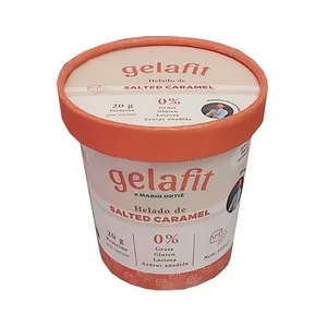 Gelafit Tarrina de Helado de Caramelo Salado, sin Gluten y sin Lactosa 450 Ml. 290 G