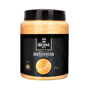 LA Ibense 1892 Tarrina de Helado de Sorbete de Mandarina, Elaborado sin Gluten 1 L. 1000 ML
