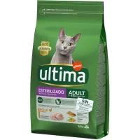 Alimento de Pollo Gato Adulto Esterilizado Ultima, Saco 1,5 Kg